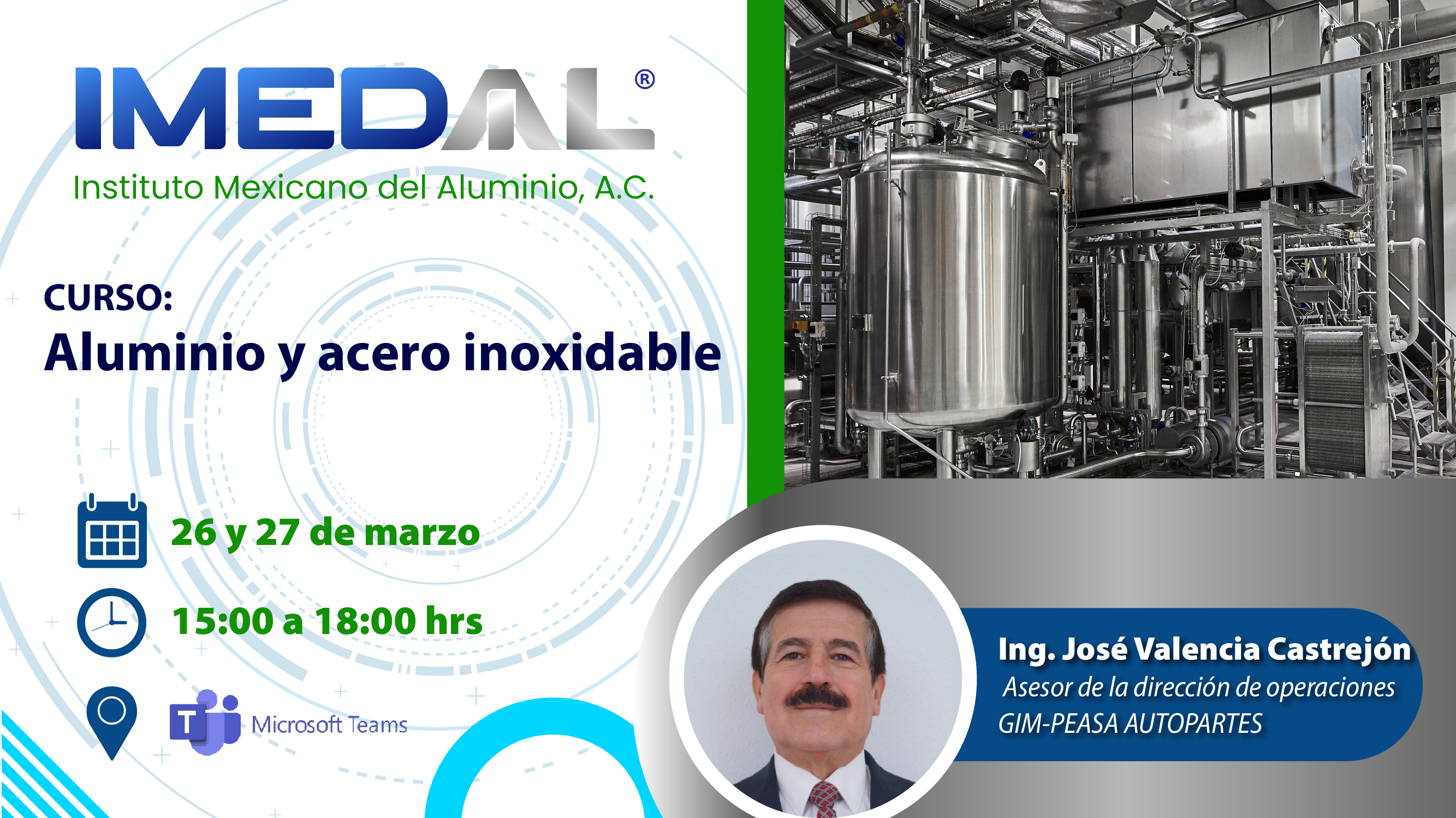 Curso: Aluminio y sus aleaciones de forja y acero inoxidable